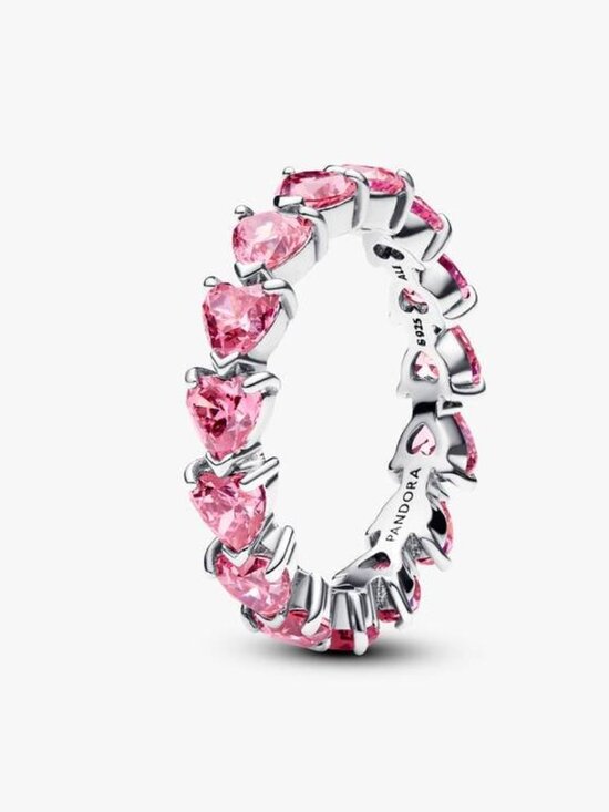 Pandora Pink Heart to Hearts Ring Set - Picture 3 of 3